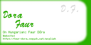 dora faur business card