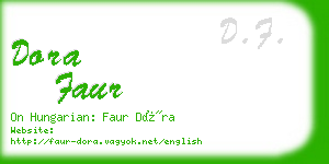 dora faur business card